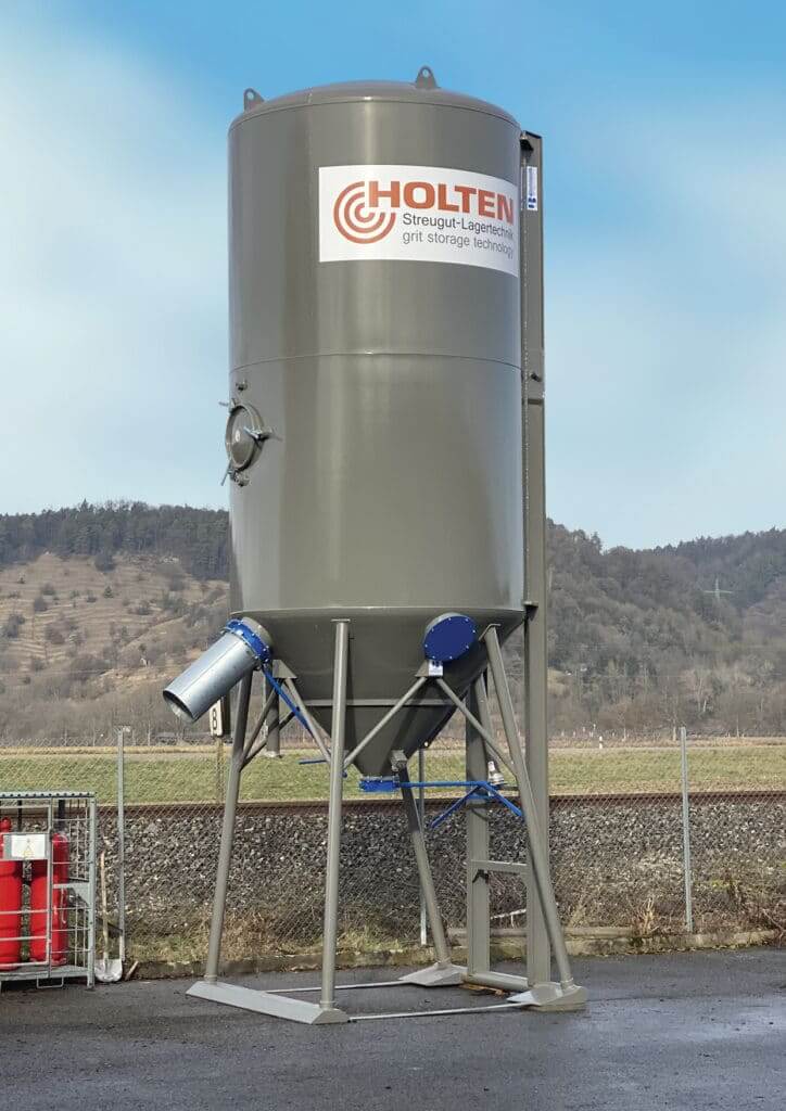 Mobile Silos Stahl Mobiles Silo aus Stahl 23m³ mit zentralem und seitlichem Salzauslass
