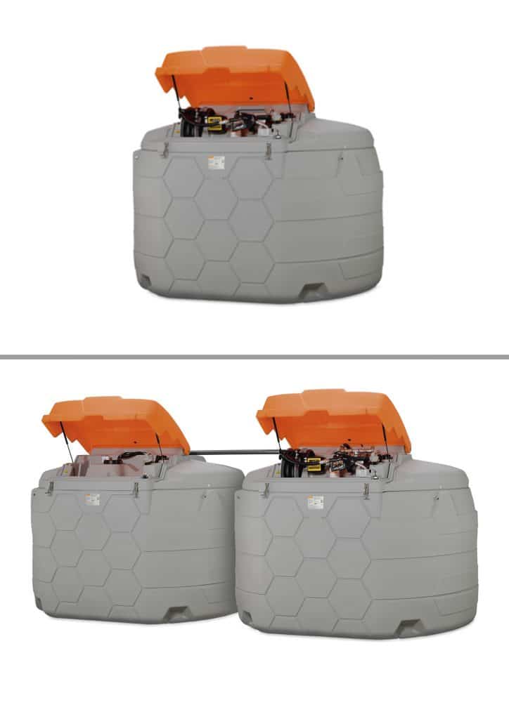 Solelagertank PE Solelagertank aus PE und zwei miteinander verbundene Solelagertanks aus PE